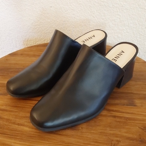 Anne Klein I Flex Women's Black Mules/Clogs Comfort Office Business Sz.9 - Picture 1 of 8